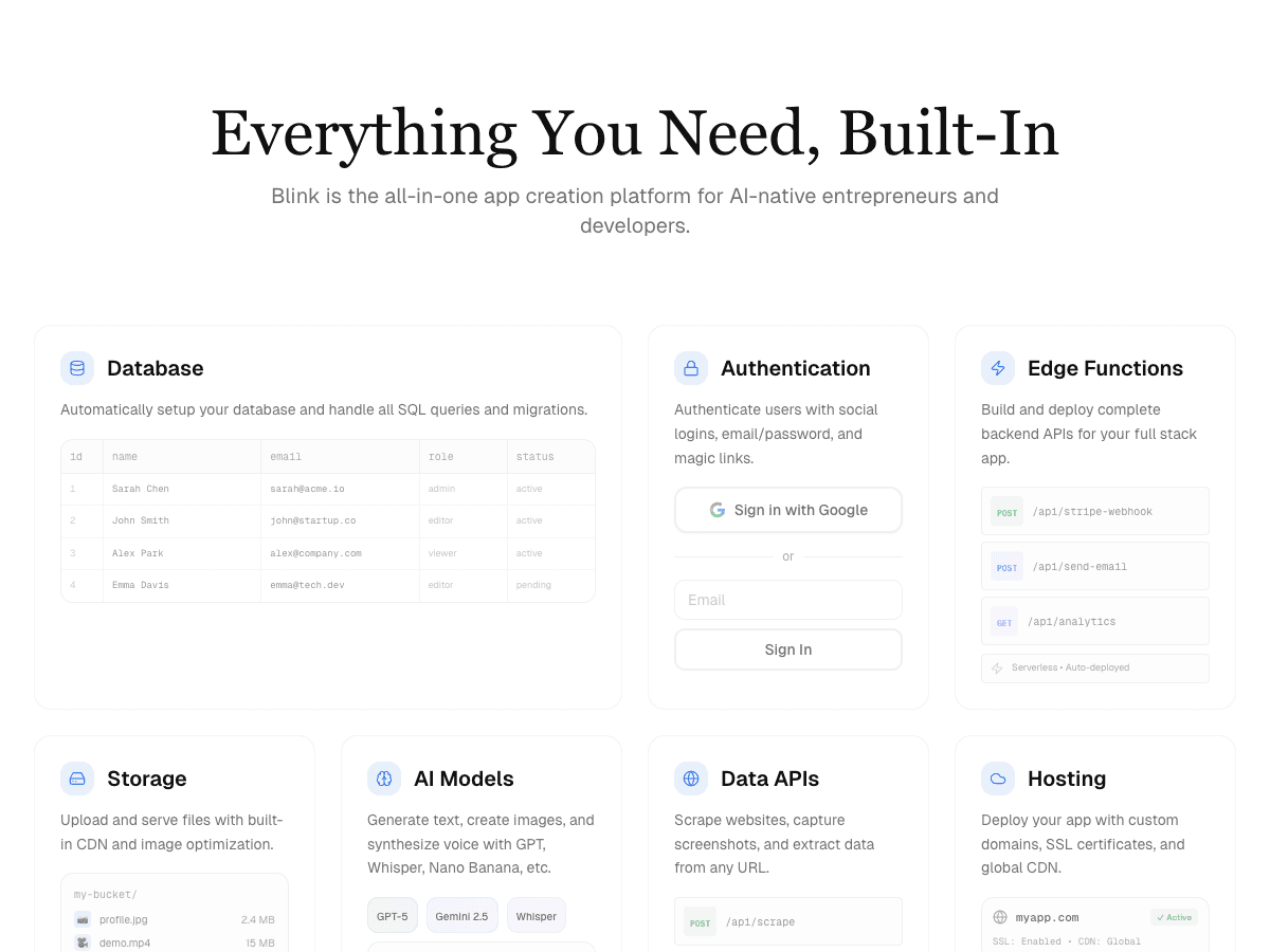 Blink.new homepage screenshot