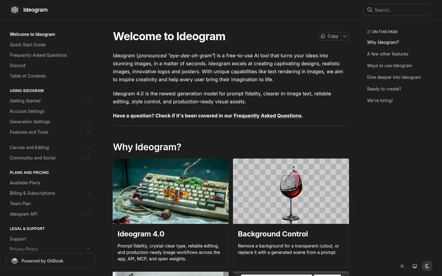 Ideogram homepage screenshot