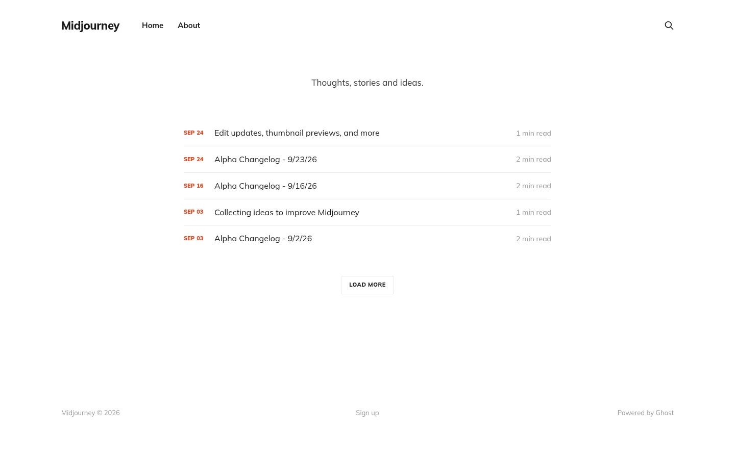 Midjourney homepage screenshot
