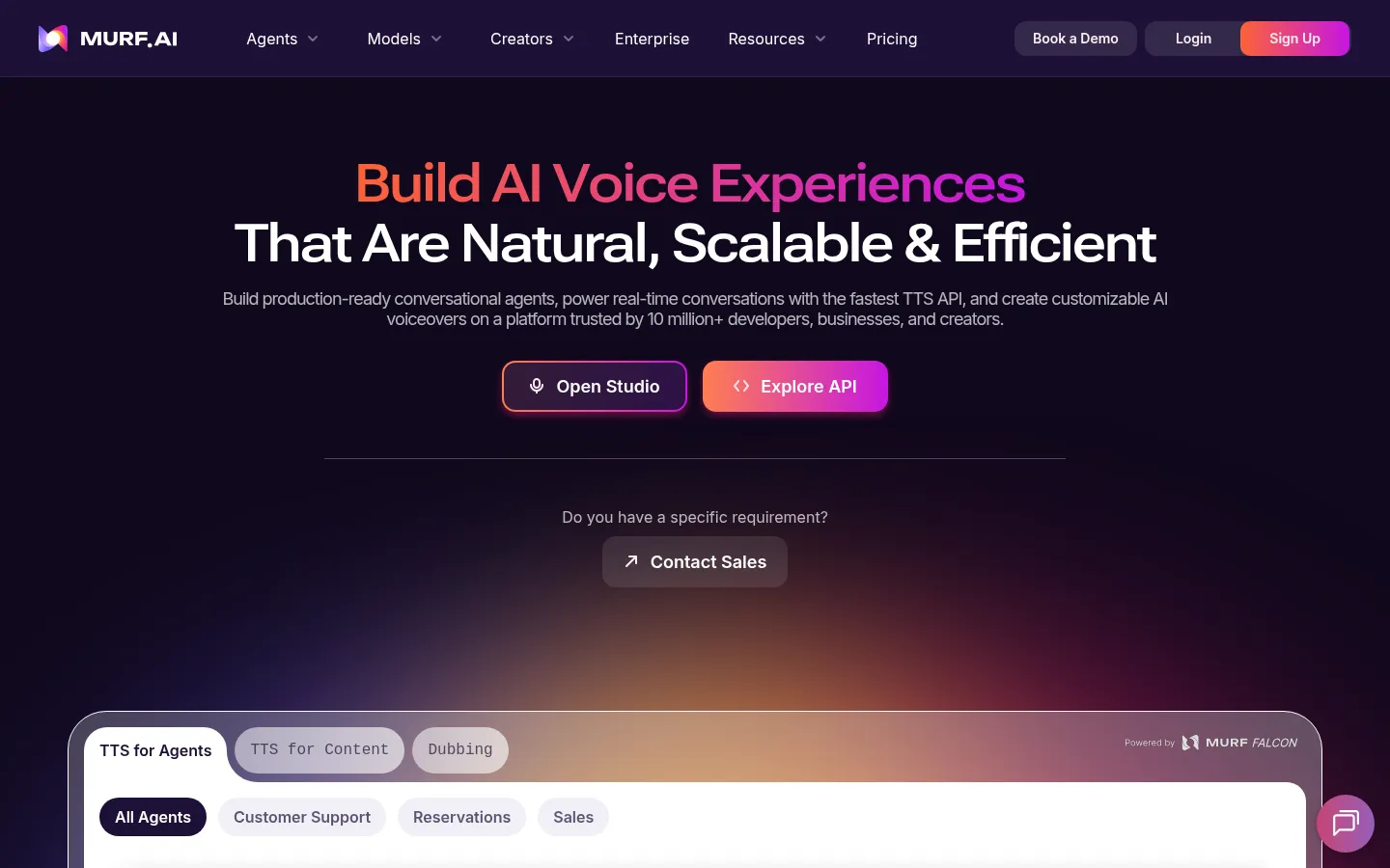 Murf homepage screenshot